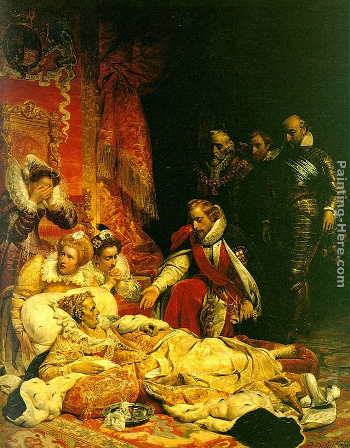 The Death of Elizabeth painting - Paul Delaroche The Death of Elizabeth art painting